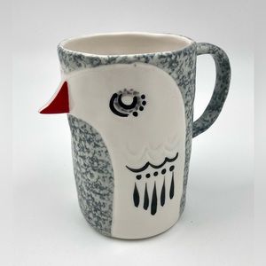 Lazslo Bird Mug by Anthropologie / 13 oz Stoneware Cup / Cute Character Mug